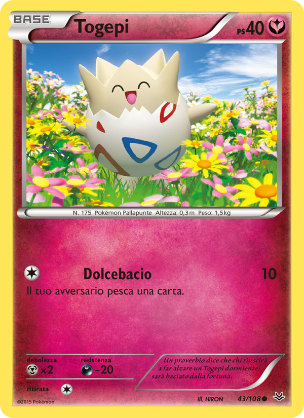 Togepi 043/112 — Furie Volanti (Italian Pokémon TCG card)
