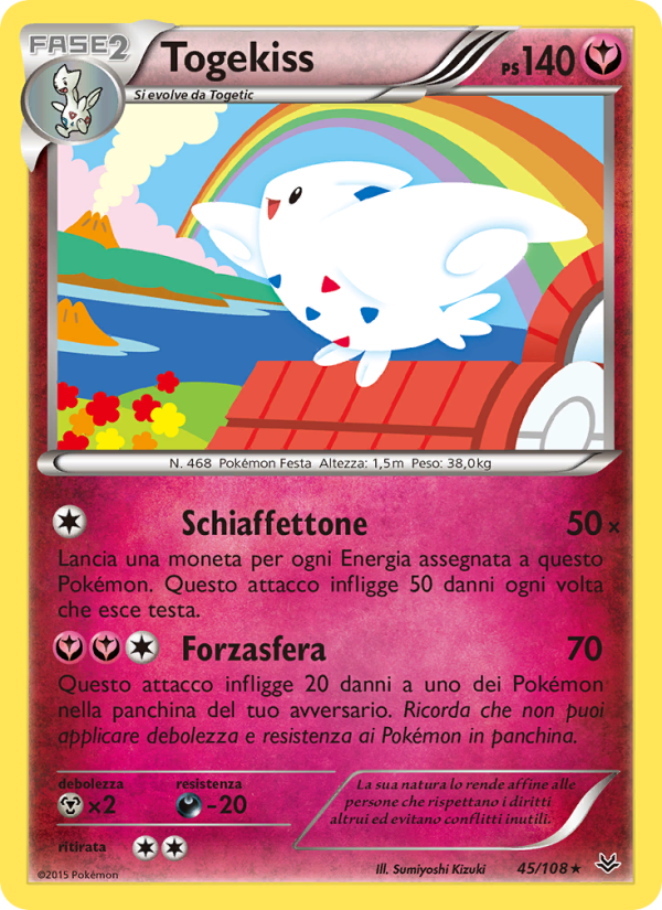 Togekiss 045/112 — Furie Volanti (Italian Pokémon TCG card)