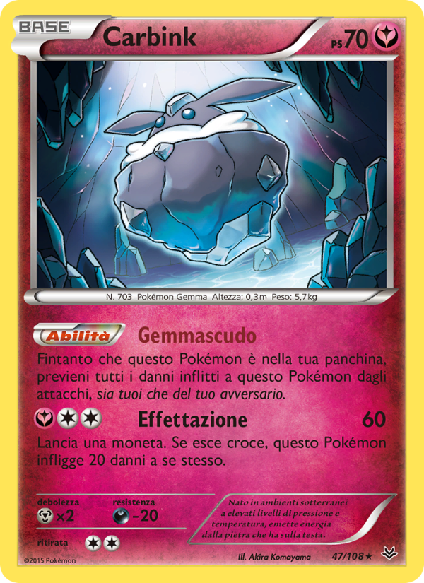 Carbink 047/112 — Furie Volanti (Italian Pokémon TCG card)
