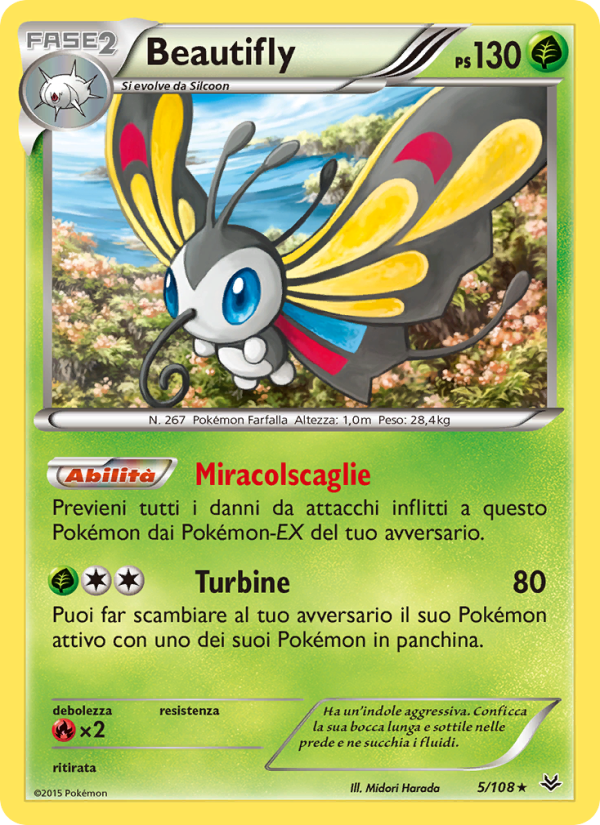 Beautifly 005/112 — Furie Volanti (Italian Pokémon TCG card)