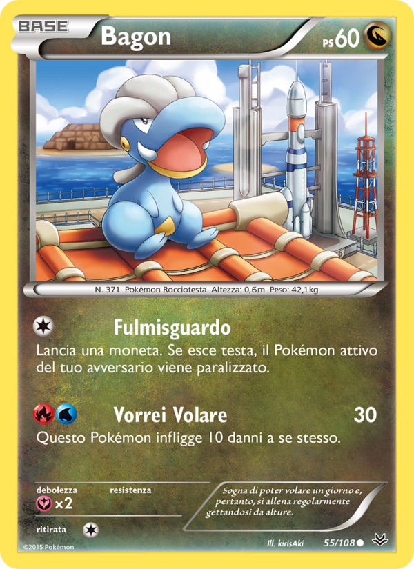 Bagon 055/112 — Furie Volanti (Italian Pokémon TCG card)