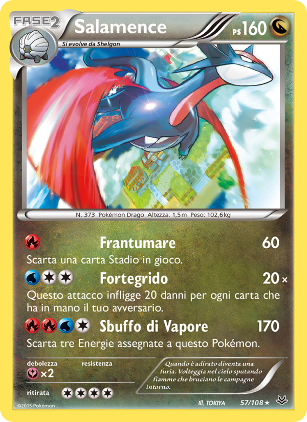 Salamence 057/112 — Furie Volanti (Italian Pokémon TCG card)