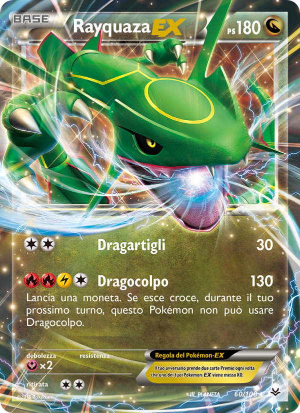 Rayquaza EX 060/112 — Furie Volanti (Italian Pokémon TCG card)