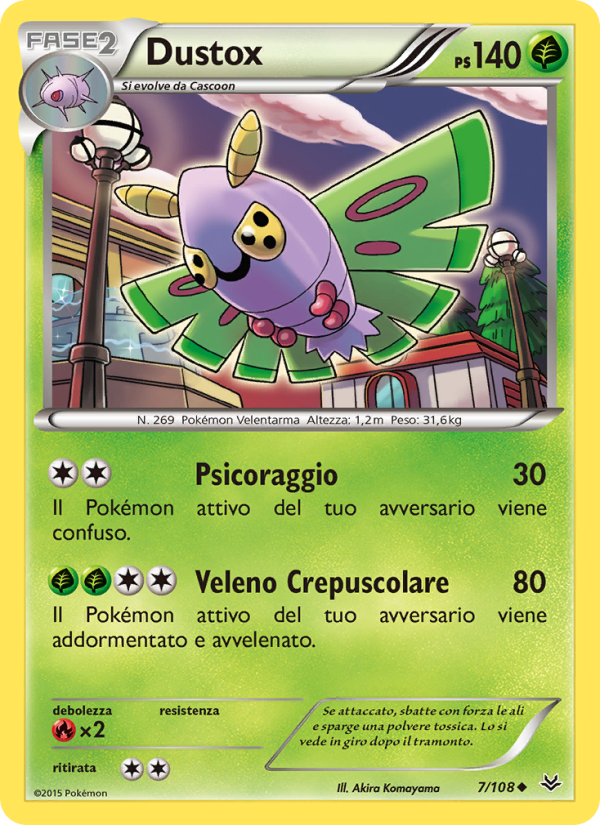Dustox 007/112 — Furie Volanti (Italian Pokémon TCG card)