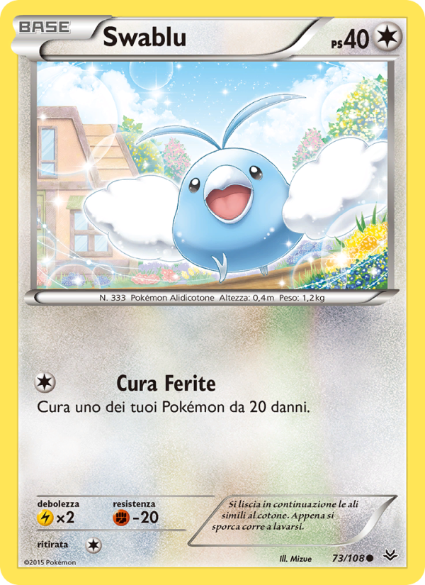 Swablu 073/112 — Furie Volanti (Italian Pokémon TCG card)