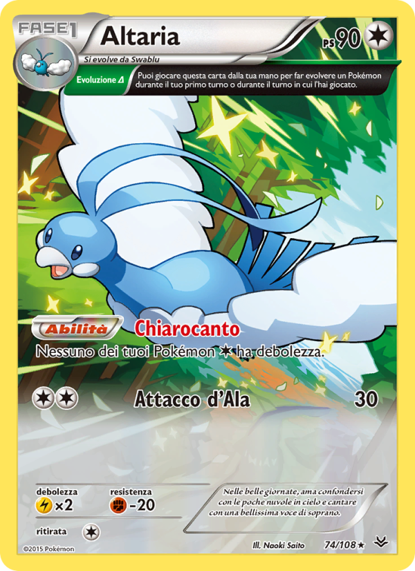 Altaria 074/112 — Furie Volanti (Italian Pokémon TCG card)