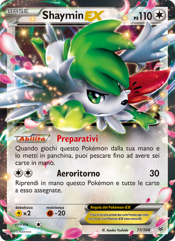 Shaymin EX 077/112 — Furie Volanti (Italian Pokémon TCG card)