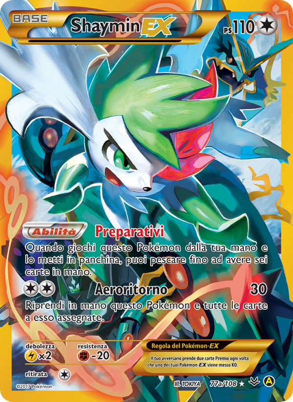 Shaymin EX 77a — Furie Volanti (Italian Pokémon TCG card)