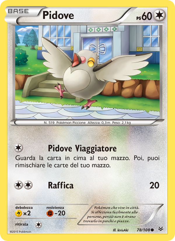 Pidove 078/112 — Furie Volanti (Italian Pokémon TCG card)