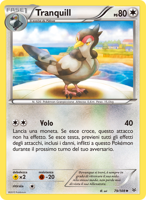 Tranquill 079/112 — Furie Volanti (Italian Pokémon TCG card)
