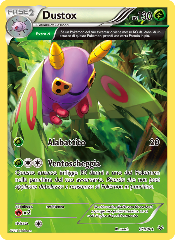 Dustox 008/112 — Furie Volanti (Italian Pokémon TCG card)