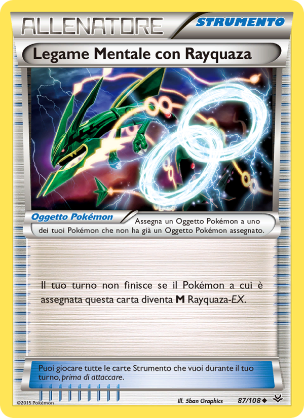 Legame Mentale con Rayquaza 087/112 — Furie Volanti (Italian Pokémon TCG card)