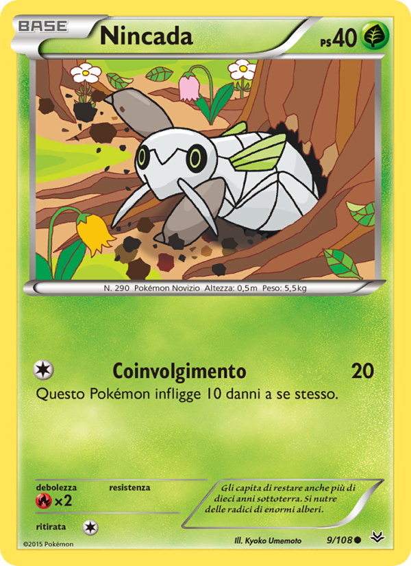 Nincada 009/112 — Furie Volanti (Italian Pokémon TCG card)