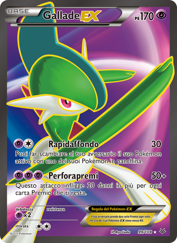 Gallade EX 099/112 — Furie Volanti (Italian Pokémon TCG card)