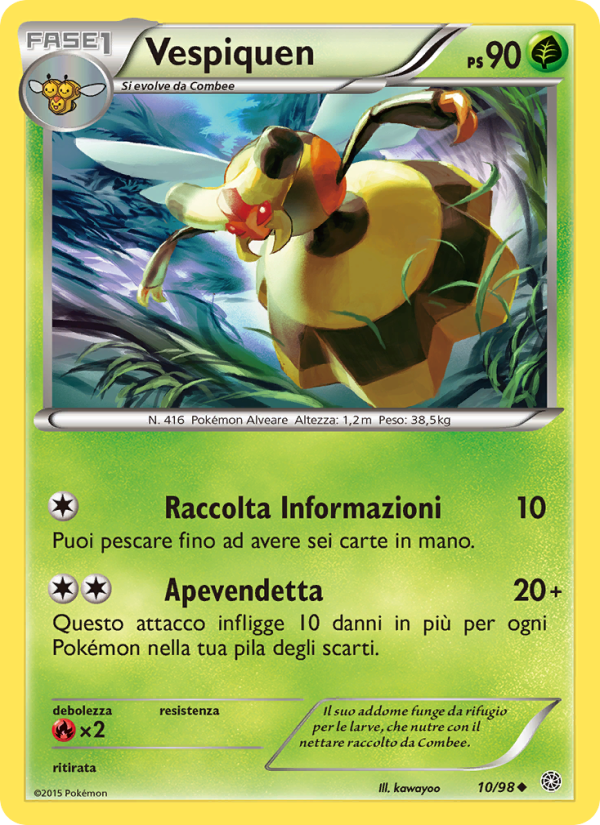 Vespiquen 010/101 — Antiche Origini (Italian Pokémon TCG card)
