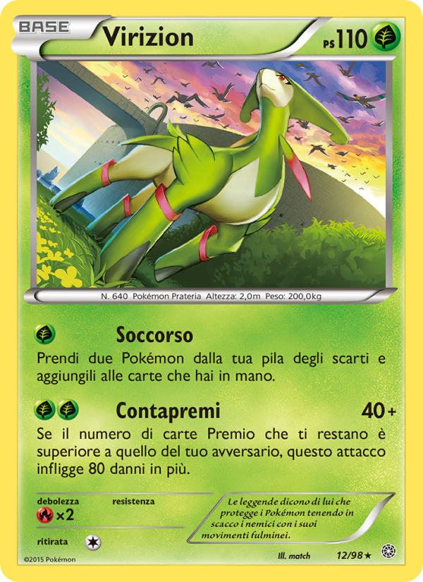 Virizion 012/101 — Antiche Origini (Italian Pokémon TCG card)