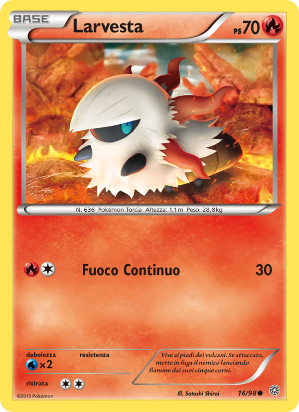 Larvesta 016/101 — Antiche Origini (Italian Pokémon TCG card)