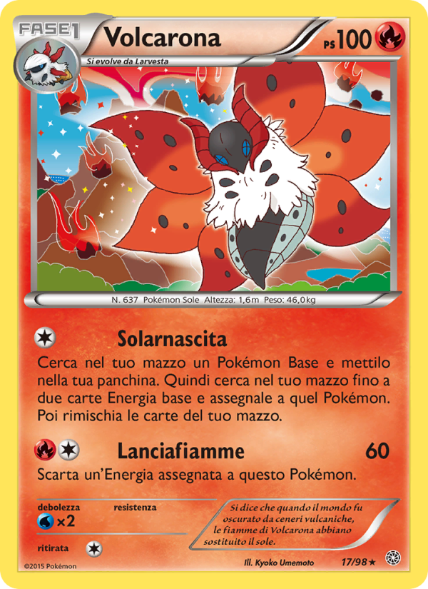 Volcarona 017/101 — Antiche Origini (Italian Pokémon TCG card)