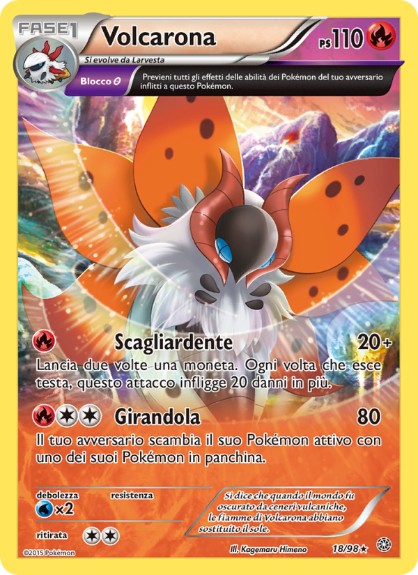 Volcarona 018/101 — Antiche Origini (Italian Pokémon TCG card)