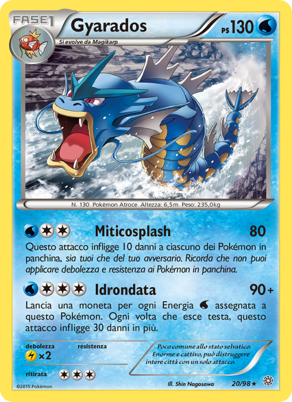 Gyarados 020/101 — Antiche Origini (Italian Pokémon TCG card)