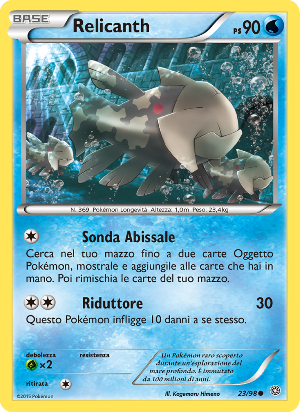 Relicanth 023/101 — Antiche Origini (Italian Pokémon TCG card)