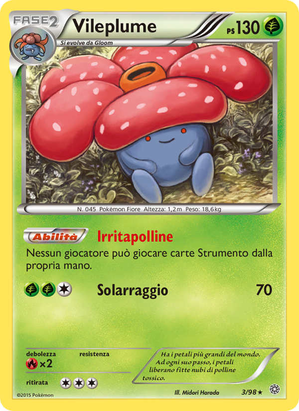 Vileplume 003/101 — Antiche Origini (Italian Pokémon TCG card)