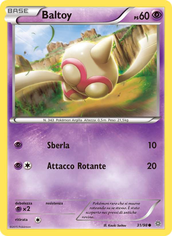 Baltoy 031/101 — Antiche Origini (Italian Pokémon TCG card)
