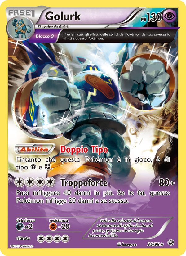 Golurk 035/101 — Antiche Origini (Italian Pokémon TCG card)