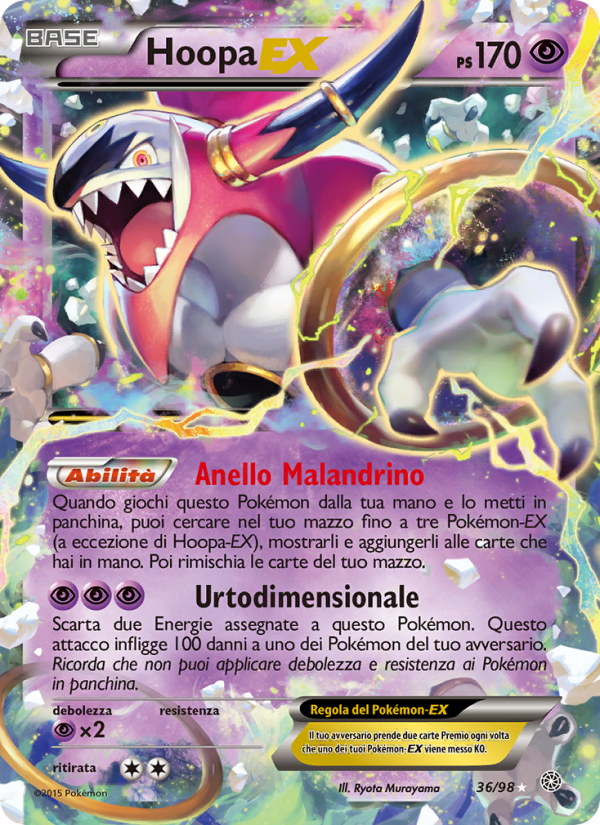 Hoopa EX 036/101 — Antiche Origini (Italian Pokémon TCG card)