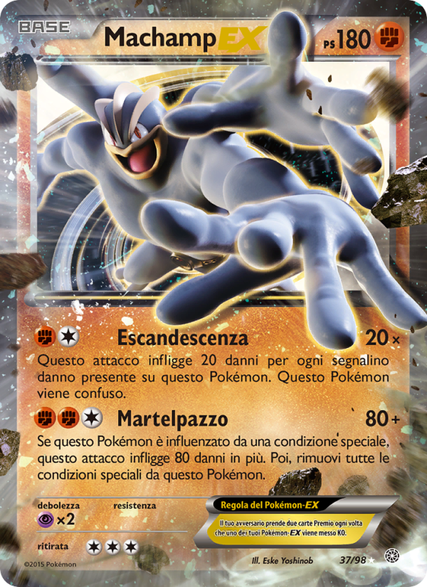 Machamp EX 037/101 — Antiche Origini (Italian Pokémon TCG card)