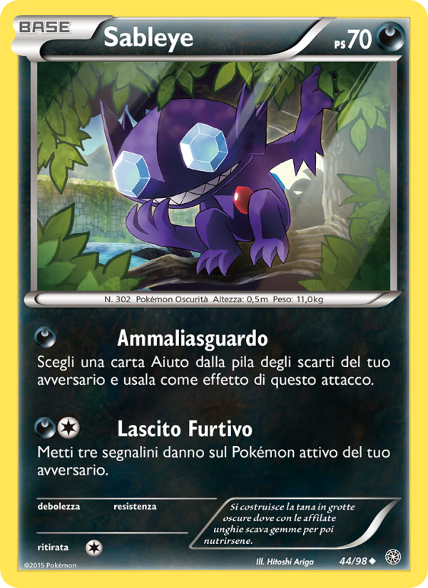 Sableye 044/101 — Antiche Origini (Italian Pokémon TCG card)