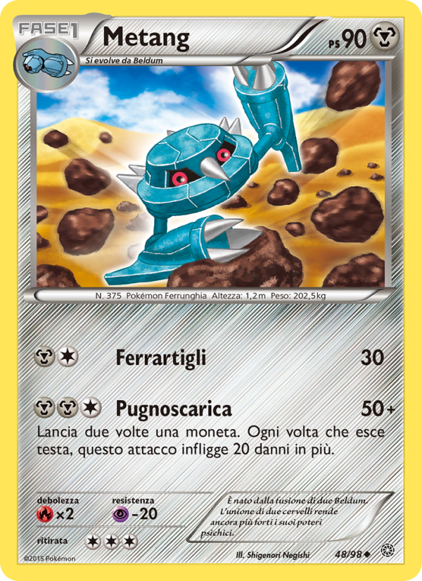 Metang 048/101 — Antiche Origini (Italian Pokémon TCG card)