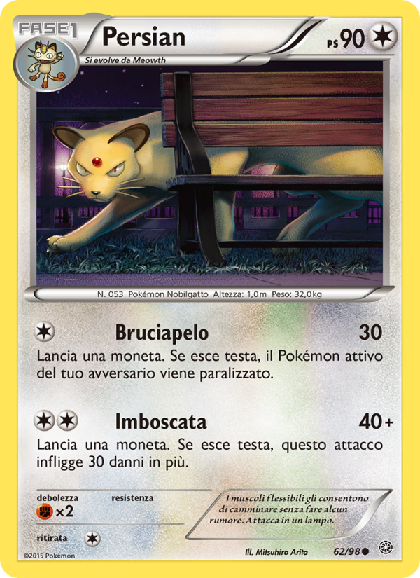 Persian 062/101 — Antiche Origini (Italian Pokémon TCG card)