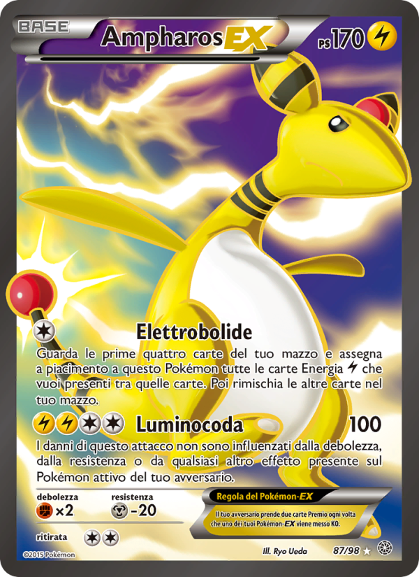 Ampharos EX 087/101 — Antiche Origini (Italian Pokémon TCG card)