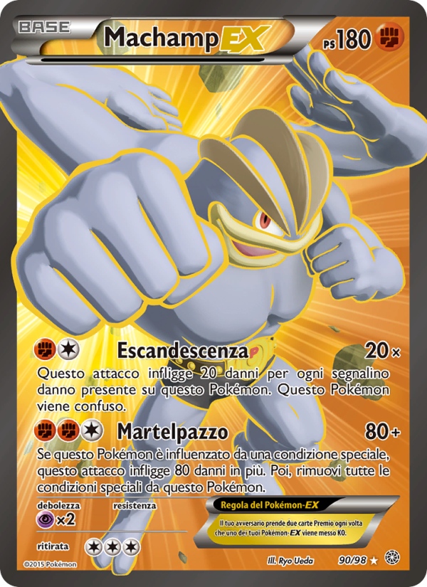 Machamp EX 090/101 — Antiche Origini (Italian Pokémon TCG card)