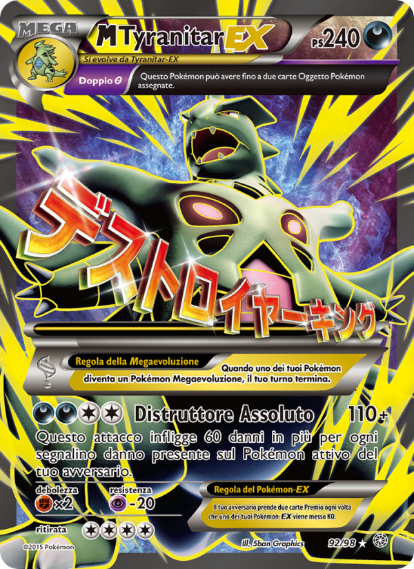 M Tyranitar EX 092/101 — Antiche Origini (Italian Pokémon TCG card)
