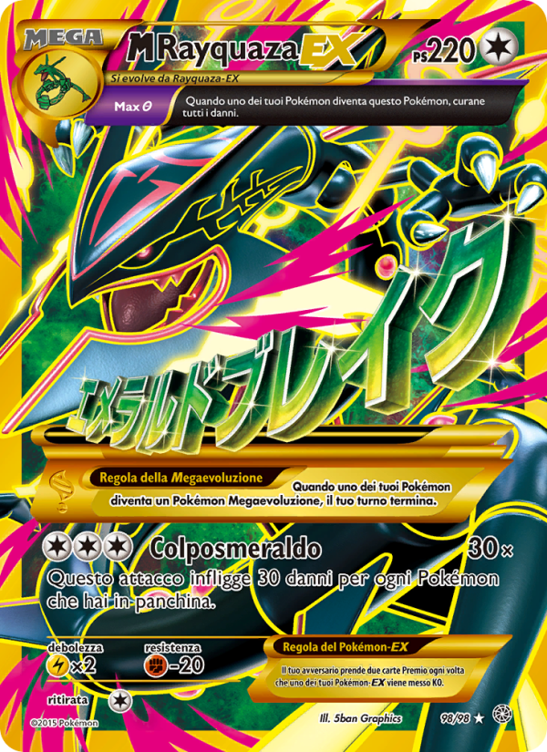 M Rayquaza EX 098/101 — Antiche Origini (Italian Pokémon TCG card)
