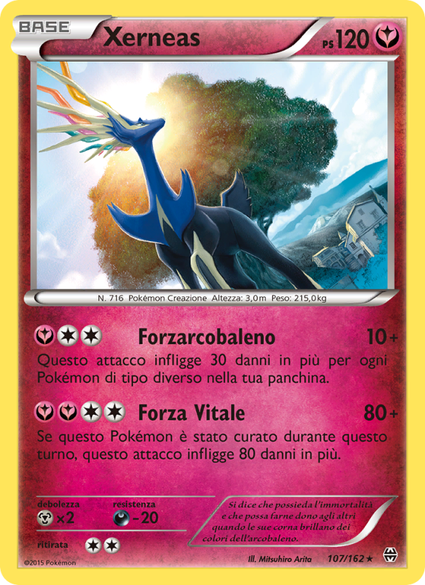 Xerneas 107/165 — Turbo Blitz (Italian Pokémon TCG card)