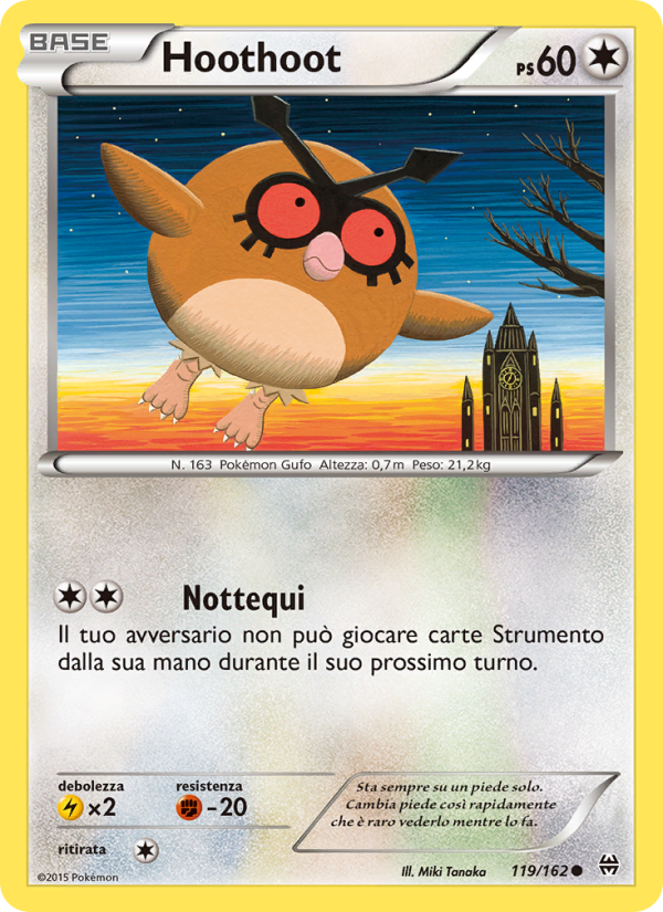 Hoothoot 119/165 — Turbo Blitz (Italian Pokémon TCG card)