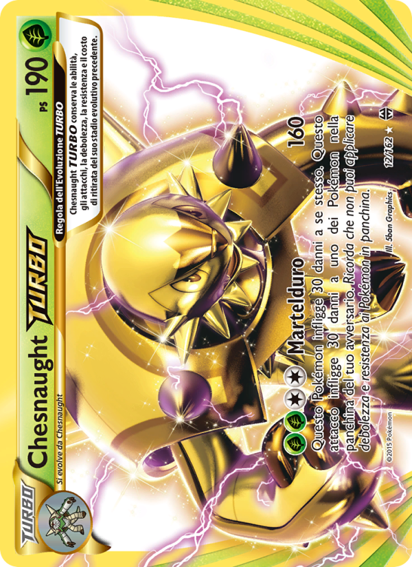 Chesnaught TURBO 012/165 — Turbo Blitz (Italian Pokémon TCG card)