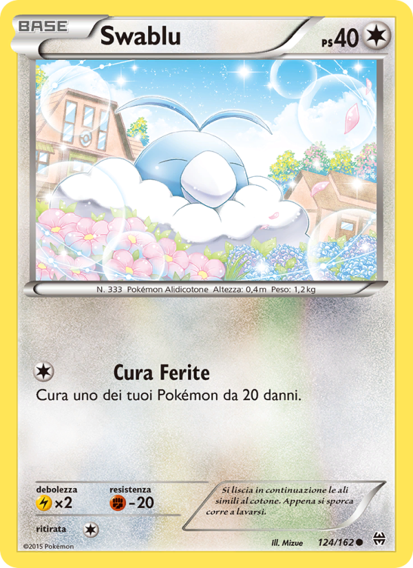 Swablu 124/165 — Turbo Blitz (Italian Pokémon TCG card)