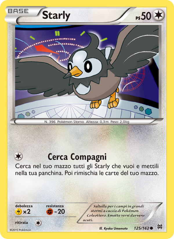 Starly 125/165 — Turbo Blitz (Italian Pokémon TCG card)