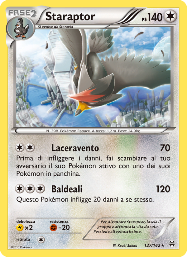 Staraptor 127/165 — Turbo Blitz (Italian Pokémon TCG card)