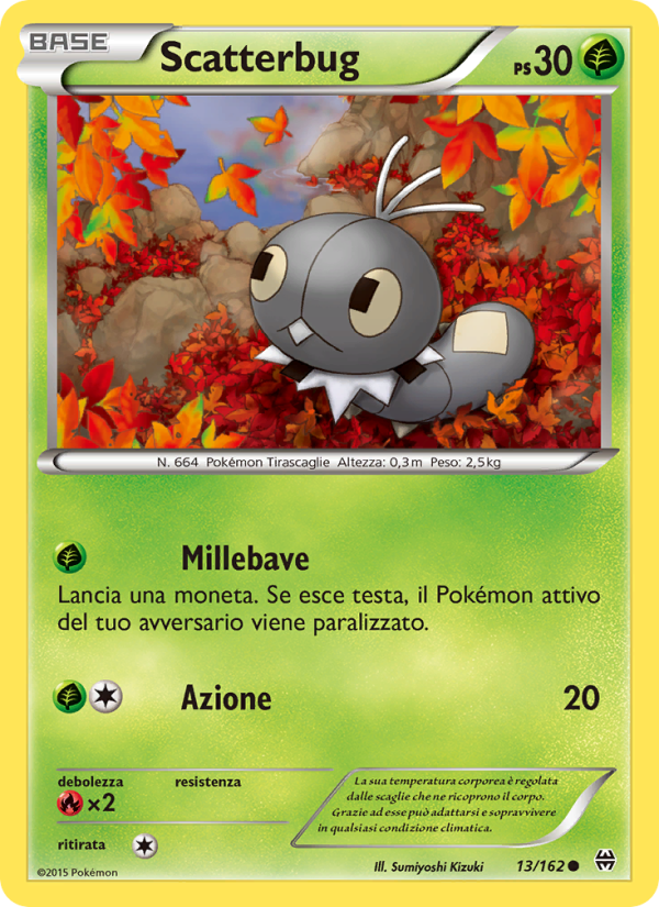 Scatterbug 013/165 — Turbo Blitz (Italian Pokémon TCG card)