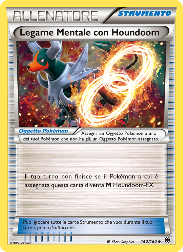 Legame Mentale con Houndoom 142/165 — Turbo Blitz (Italian Pokémon TCG card)