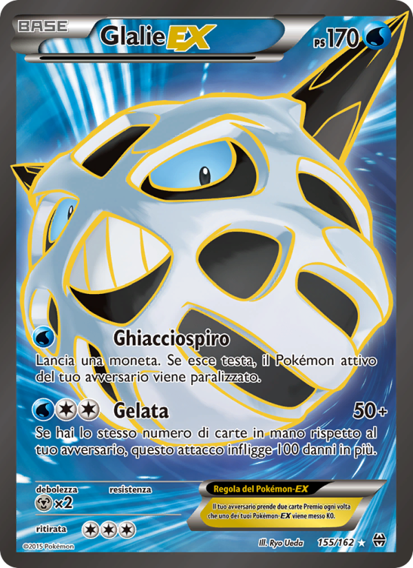 Glalie EX 155/165 — Turbo Blitz (Italian Pokémon TCG card)