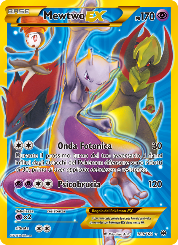 Mewtwo EX 163/165 — Turbo Blitz (Italian Pokémon TCG card)