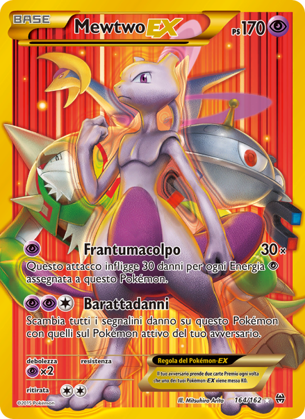 Mewtwo EX 164/165 — Turbo Blitz (Italian Pokémon TCG card)