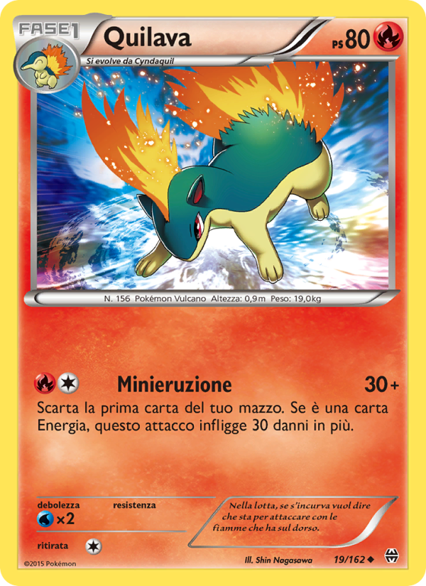 Quilava 019/165 — Turbo Blitz (Italian Pokémon TCG card)