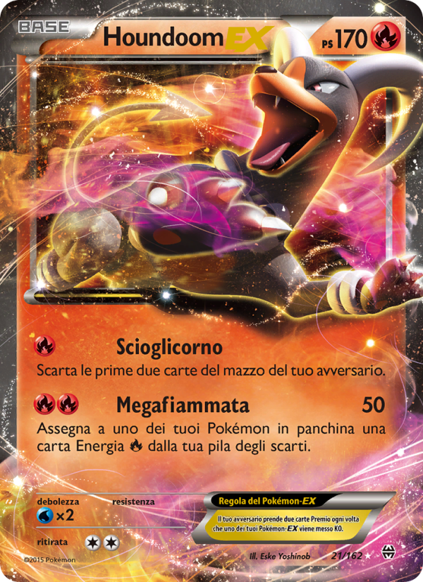 Houndoom EX 021/165 — Turbo Blitz (Italian Pokémon TCG card)